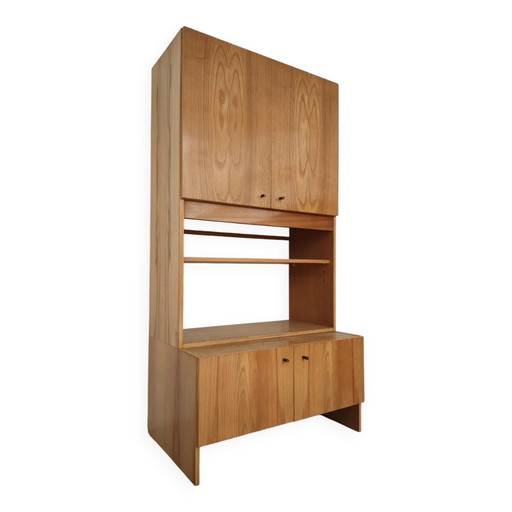 Antiker hoher Fernsehschrank, Kommodenschrank von Drevotex Zamberk.