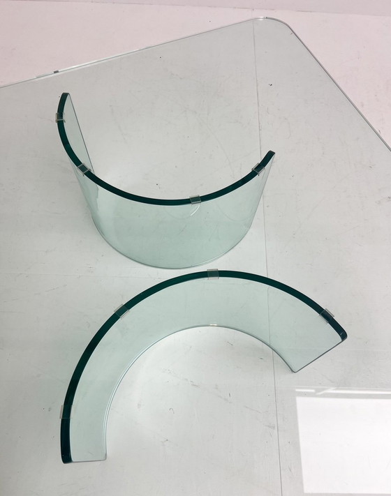 Image 1 of Moderne Italiaanse Glazen Salontafel, 1970’s