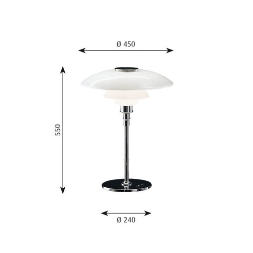 Louis Poulsen PH 4½-3½ Tischleuchte - ikonisches dänisches Design von Poul Henningsen