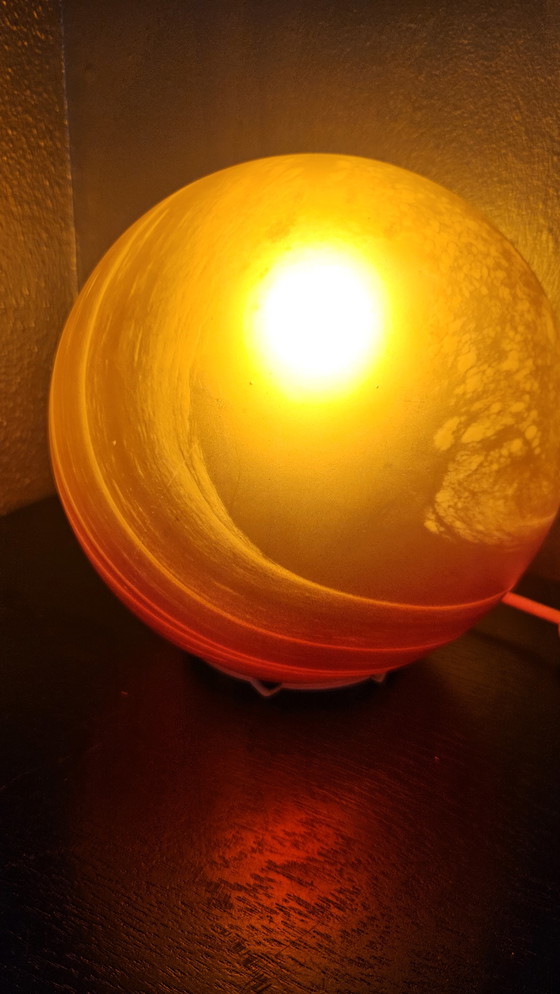 Image 1 of Vintage Space Age glass mood lamp – hand-blown sunset globe – unique eye-catcher