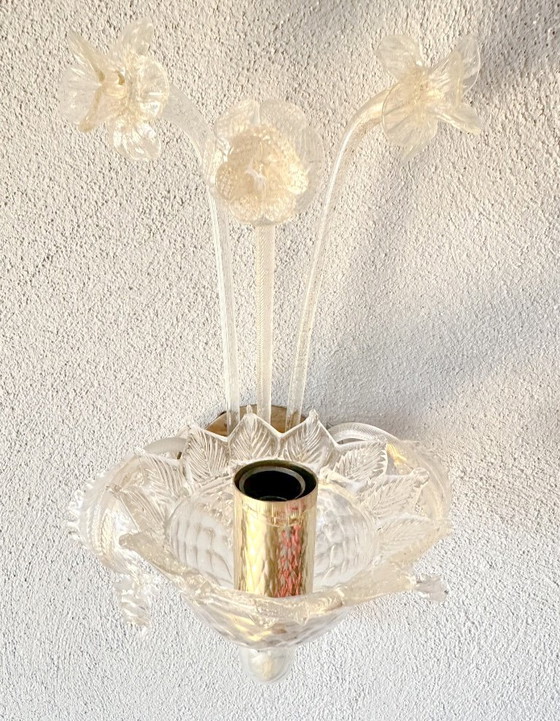 Coppia di applique vintage in vetro di Murano – Metallo (photo 10 of 12)