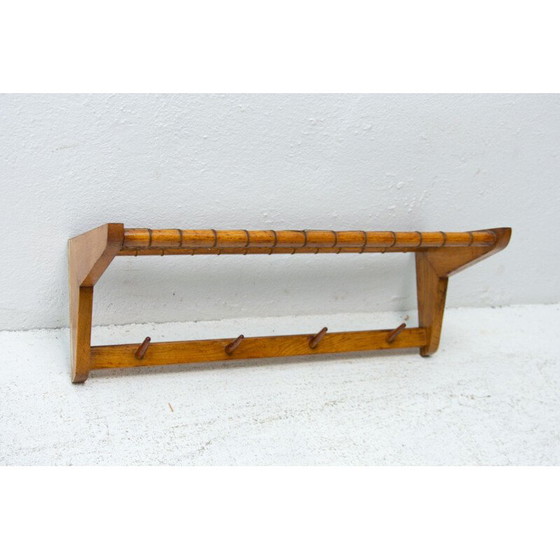 Image 1 of Vintage beech wood wall shelf by Krásná Jizba, Czech 1960