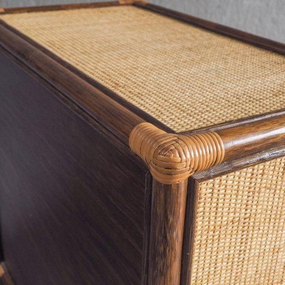 Vintage Rattan & Woven Cane Cabinet – Storage cabinet (photo 14 of 17)