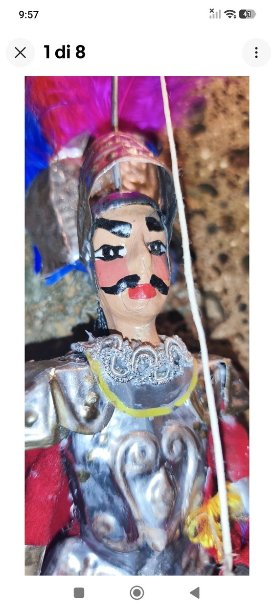 Orlando Pupo Marionetta Siciliana Vintage Cm 28 – Oggetti decorativi, Metal, Textile (photo 8 of 8)