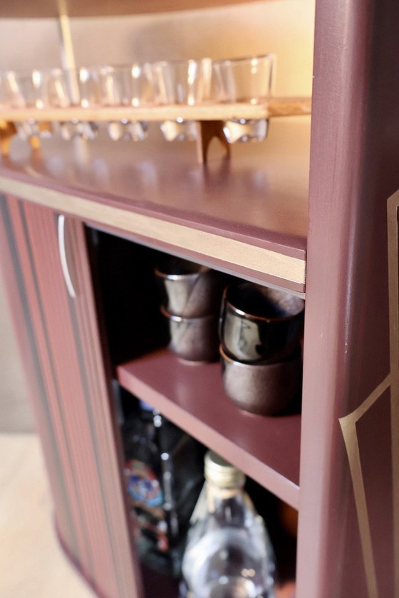 Image 1 of Mesilla de noche Auping Mueble bar torneado - El Art Decó se funde con la modernidad de mediados de siglo