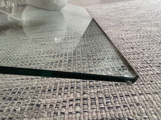 Image 1 of Maurice Barilone - Vintage design salontafel - glas en marmer, Italië jaren ’70, toegeschreven aan Roche Bobois