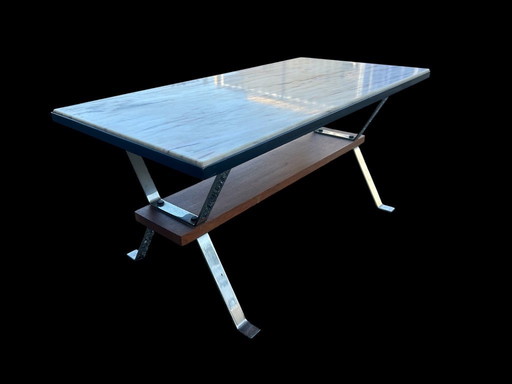 table basse dessus marbre 1970