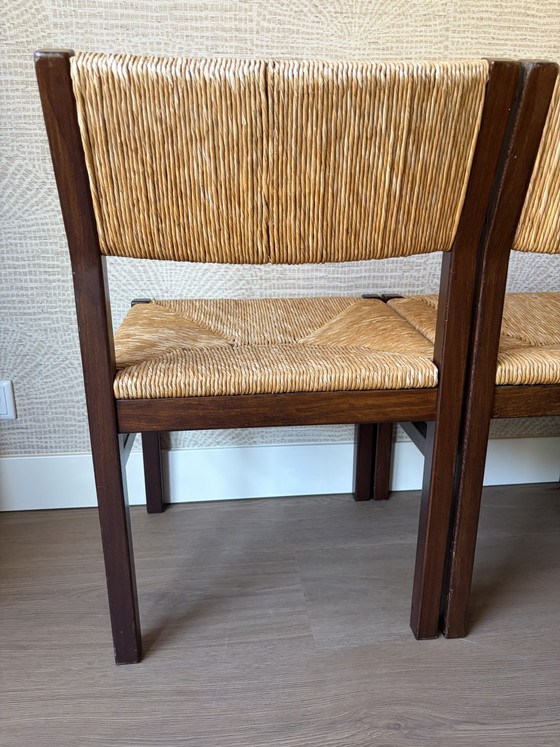 Image 1 of 4x Cees Braakman Pastoe stoelen 