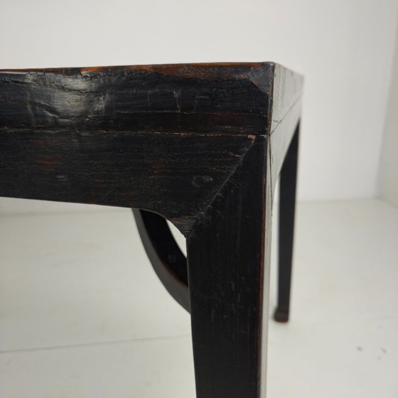 Image 1 of Tavolo da pranzo cinese Qing nero 230 cm – XVIII secolo, lacca originale