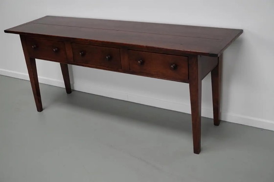 Image 1 of Tavolino rustico inglese in legno di ciliegio, anni '50