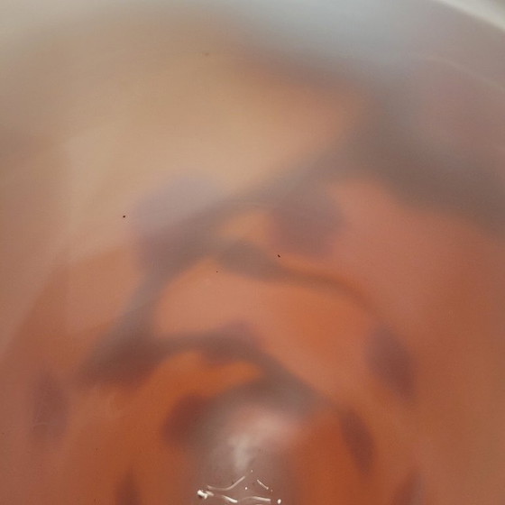 Image 1 of Jarrón floreado rojo, vidrio de Murano, 90’s - Italia