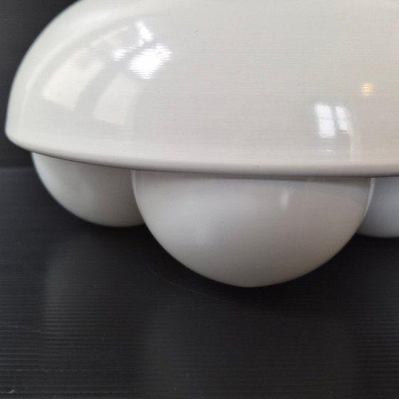 Image 1 of Vintage hanglamp uit de jaren 60, wit gelakt staal, DLG Vico Magistretti Colombo