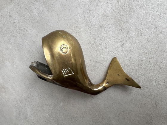 1 posacenere/statuetta/decorazione vintage a forma di balena in ottone – Oggetti decorativi, Brass (photo 2 of 6)