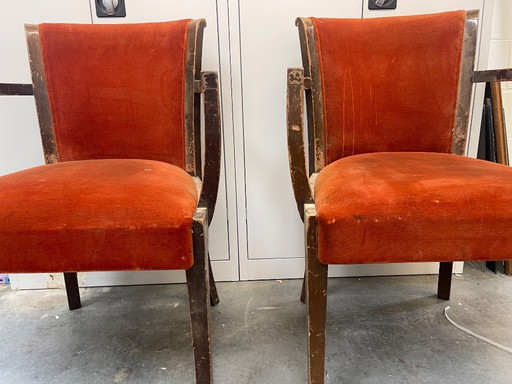 To be restored: Set of 6 original DE Coene Frères chairs (RUBENS)