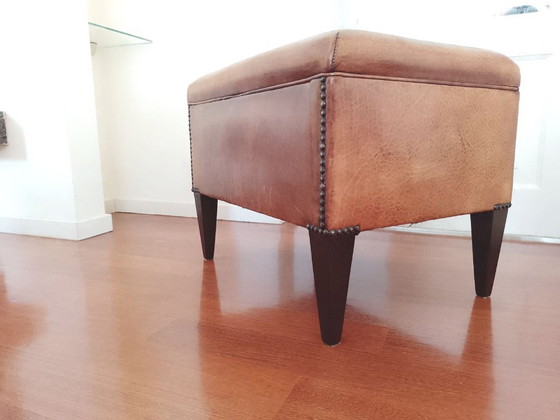 Image 1 of Leather Hocker (rectangular)