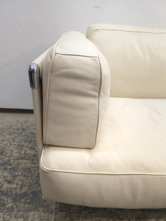 Image 1 of Divano Poltrona Frau Twice, divano di design, divano di design, divano in pelle, divano, crema, due posti