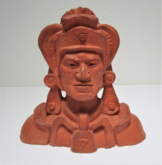 Image 1 of Amerindian face candlestick by Mario Frascaroli