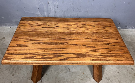 Image 1 of Brutalist Oak Coffee Table Japandi Wabi Sabi