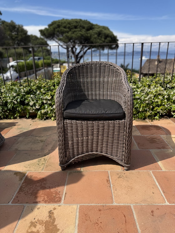 Image 1 of x6 Eetkamerstoelen Riviera van imitatiewicker