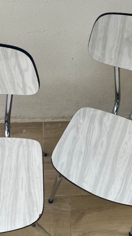 Coppia di sedie vintage in formica – Sedie da pranzo, Metal (photo 6 of 29)