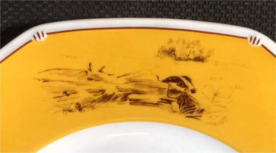 Image 1 of Hermès Paris – Assiette décorative en porcelaine Série « Chiens courants & Chiens d’arrêt » – Sealyham Terrier