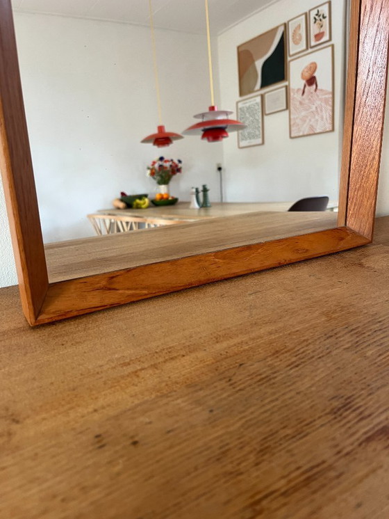 Image 1 of Vintage Danish teak mirror - midcentury mirror