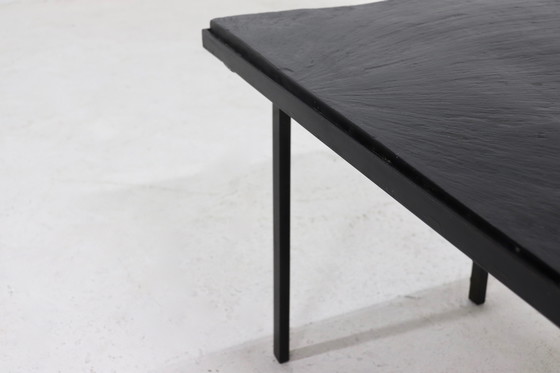 Image 1 of Vintage Steel And Slate Coffee Table 