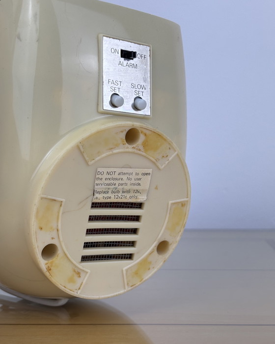 Image 1 of Lamp Table + Clock Timeband C-590 Timeco Vintage Clock - Lamp 1970s Bedside Lamp 70s Digital Alarm Clock Mid Century Space Age