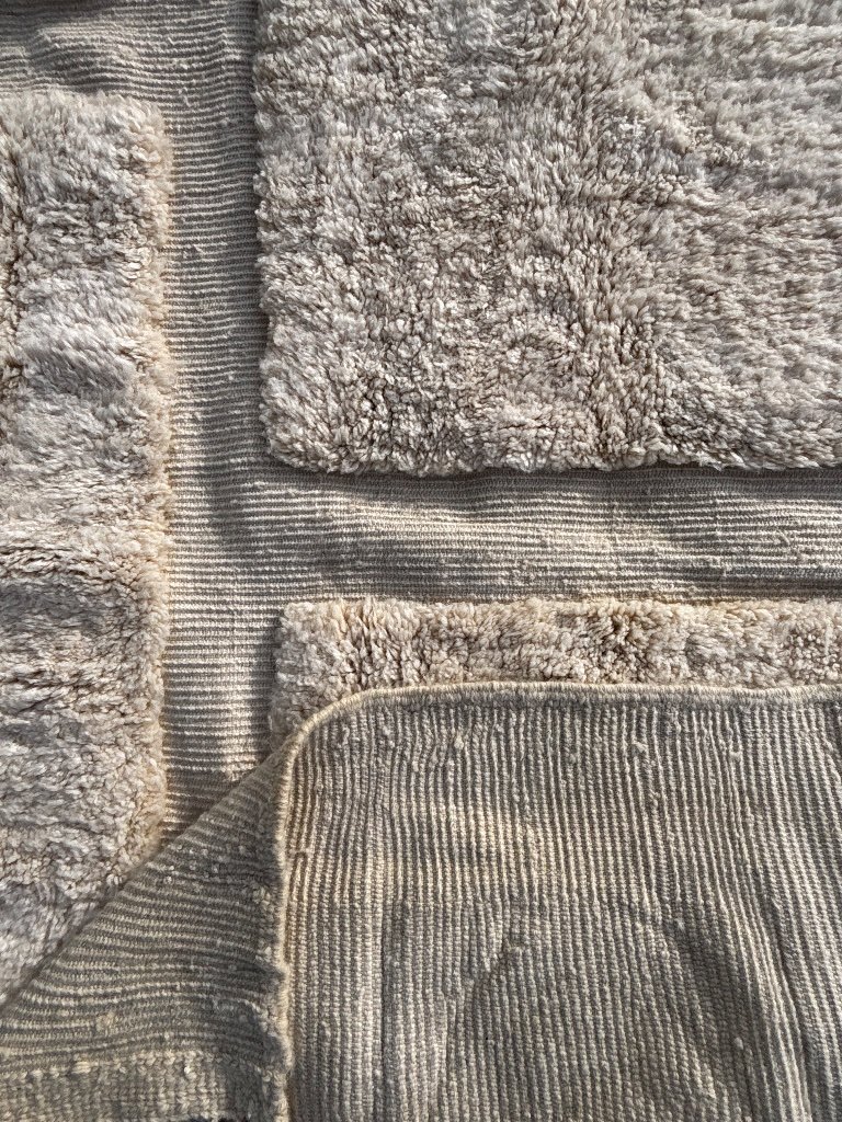 Moroccan Mrirt Wool Rug 200x300 cm – Handmade Ivory Berber Rug
