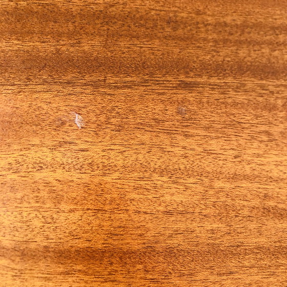 Image 1 of Skandinavischer Schreibtisch aus furniertem Holz mit Kufengestell