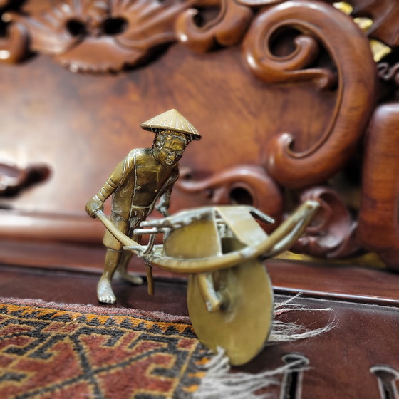 Image 1 of Sculpture en bronze « paysan », années 30 – Indochine