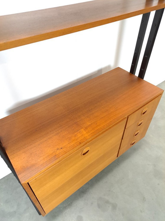 Image 1 of Teak Musterring design kast met zwarte poten