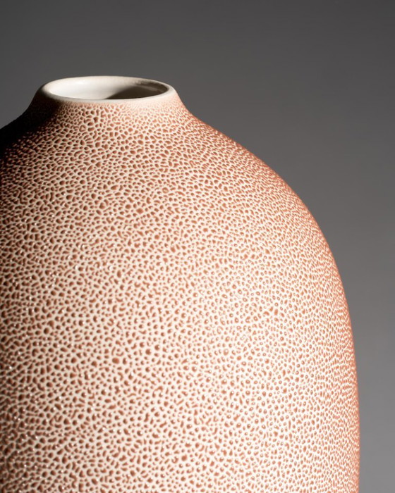 Image 1 of Vaso artigianale in ceramica vintage "SNAKESKIN" di grandi dimensioni, Paesi Bassi, anni '60-'70, altezza 33 cm