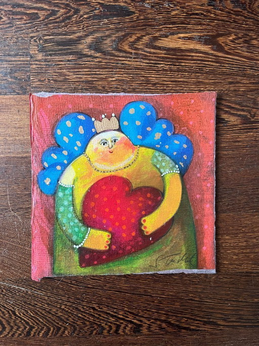 Signed work in mixed media Sabine Tuchel