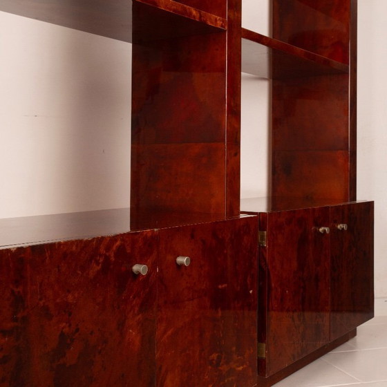 Image 1 of Perkamenten boekenkast van Aldo Tura voor Tura Milano 1960