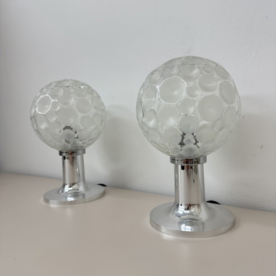 Image 1 of Hustadt leuchten glass table lamps , 1970s