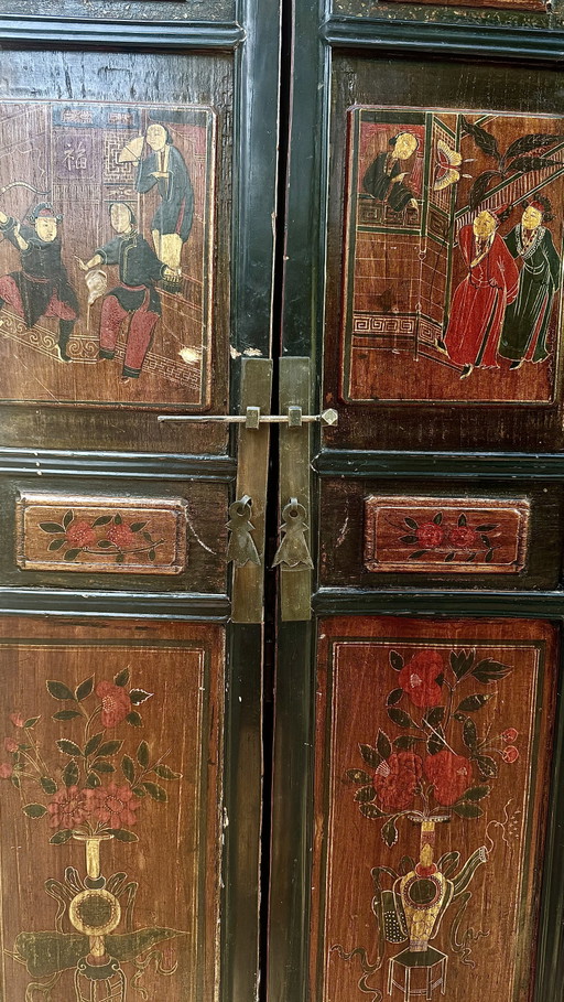 Handgemaakte Chinese Lakkast – Met Rijke Historie (2e Eigenaar) – ladekasten, Wood