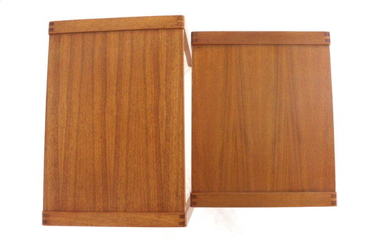 Image 1 of Set van 2 nesting tables bijzettafels Deens vintage