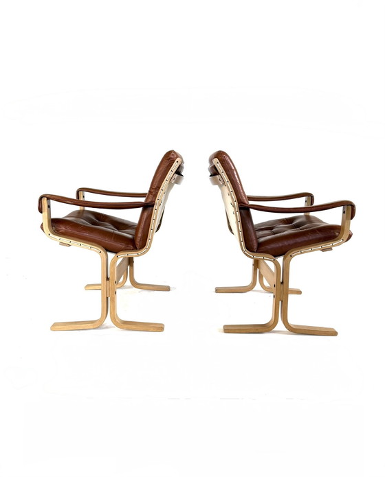 Image 1 of 2x fauteuil vintage 'Siesta', Ingmar Relling, Westnofa '70