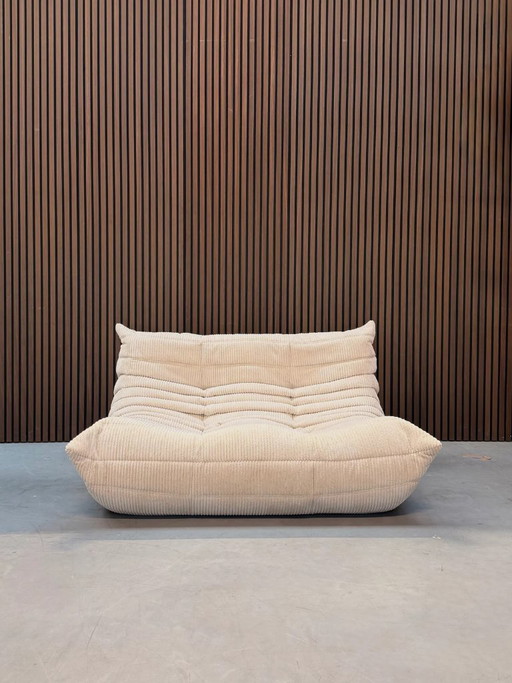 Ligne Roset Togo Canapé deux places | Velours côtelé beige – 2 zitsbanken, Other (photo 2 of 5)