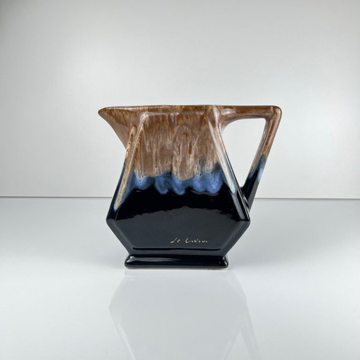 Flame-glazed ceramic jug, 1960, Vallauris style
