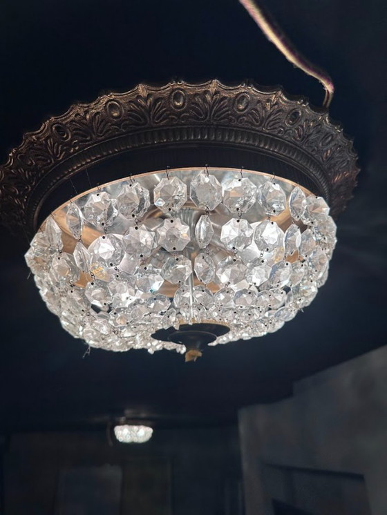 Image 1 of Atemberaubendes antikes Set aus zwei Kristall-Deckenleuchten ‼️