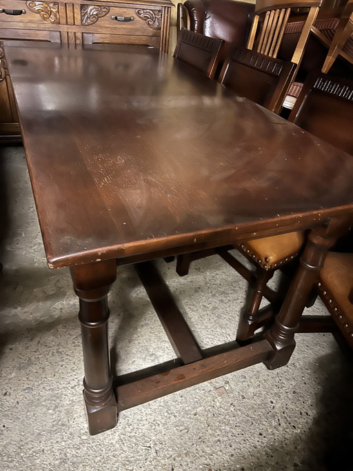Classic cherry wood dining table