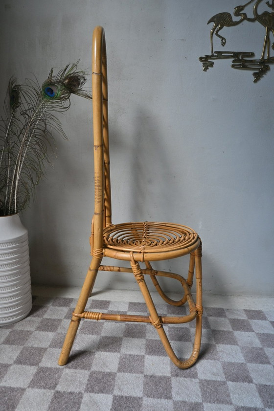 Image 1 of Rattan chair with high back, Rohé Noordwolde, 1960s