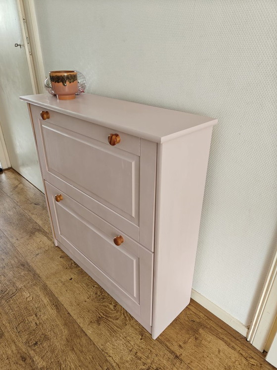 Vintage roze schoenenkast met 2 kleppen – Sfeervol en uniek – Kledingkasten, Wood (photo 5 of 7)
