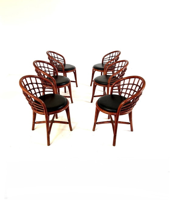 Image 1 of 6 sedie da pranzo vintage Manou anni '60