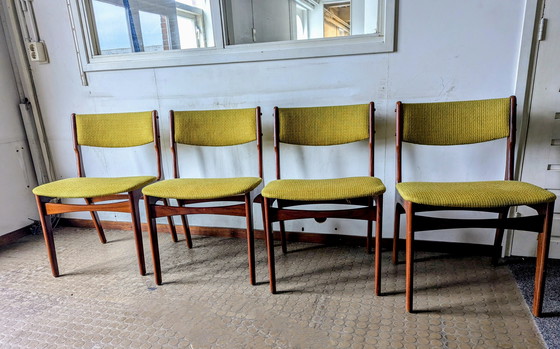 Image 1 of 4 chaises de salle à manger vintage, Danemark, 1960S