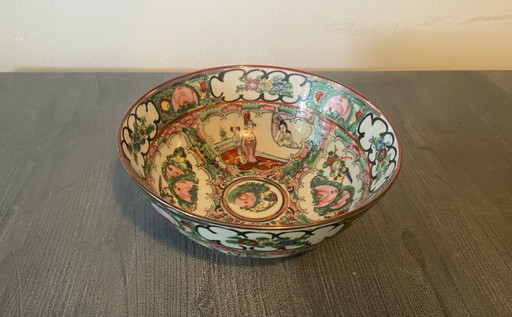 Beautiful Vintage Chinese 'Rose Medallion' Porcelain Bowl – Ø 18 cm – schalen
