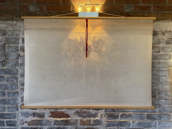 Image 1 of Schoolplaat slag bij Waterloo 