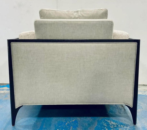 Caracole Modern Gray Bolster Me Clubstoelen (paar), luxe, eigentijdse gestoffeerde accentstoelen voor de woonkamer